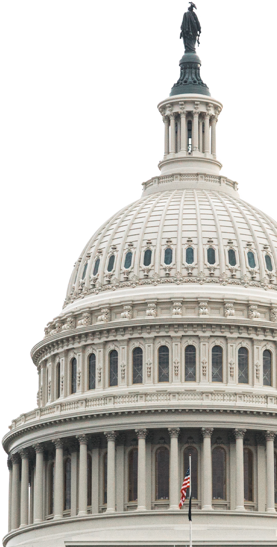 The dome at the Capitol building