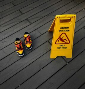 property owner wet floor sign