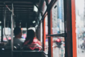 people sitting on a bus